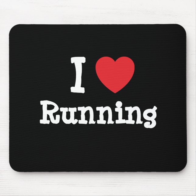 Mousepad Adoro Correr de coração personalizado (Frente)