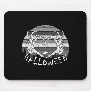 Mousepad Adoro Halloween Engraçado Mãos Ossas Caveiras Repe