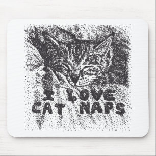 Mousepad Adoro Naps de Gato, gato dormindo