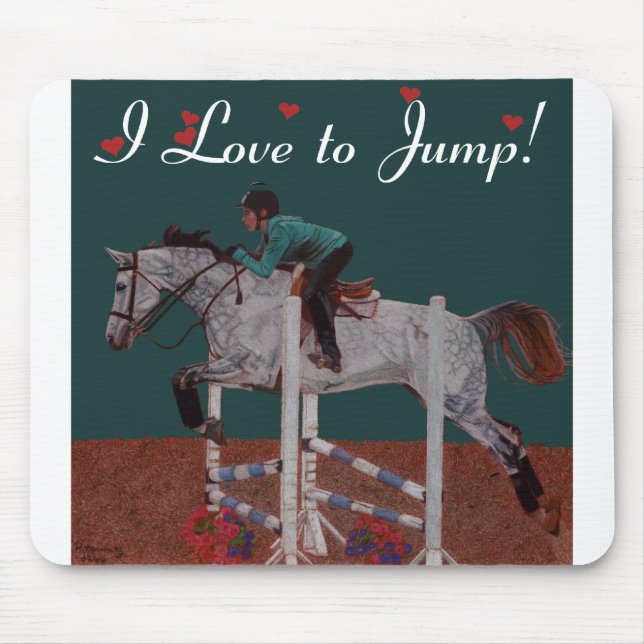 Mousepad Adoro pular! Cavalo (Frente)