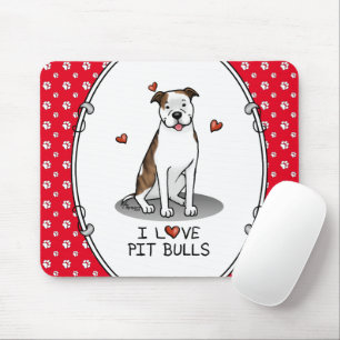Mousepad Adoro Touros de Pito (lt brindle white 3) Coraçõ