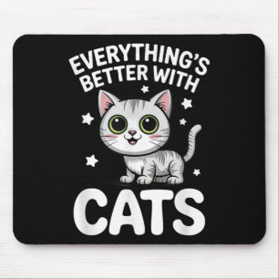 Mousepad Adultos De Gato Gato-Gato-Gato Ou Crianças Gatos-M