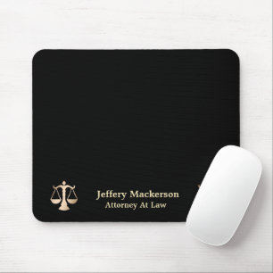 Mousepad Advogado-Advogado Logotipo Dourado Personalizar