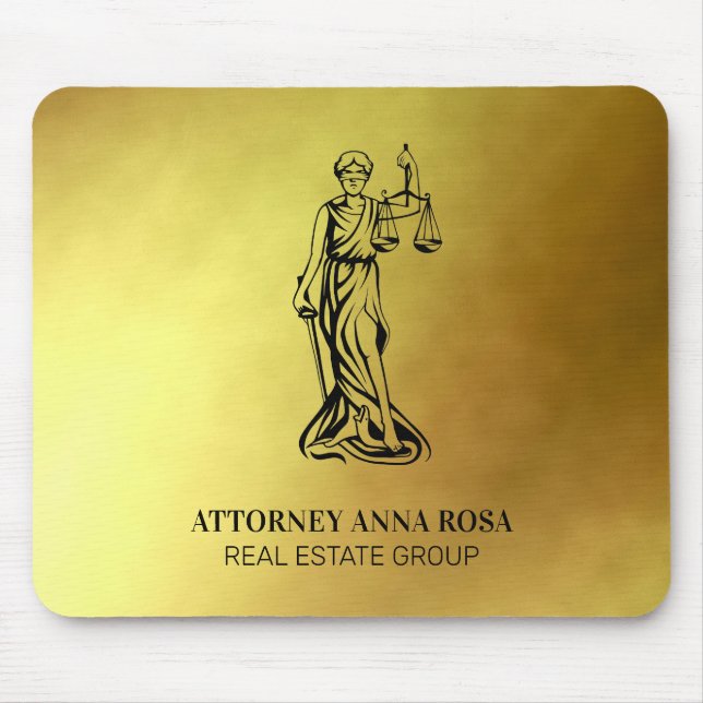 Mousepad *~* Advogado legal AP15 Procurador Dourado Justiça (Frente)