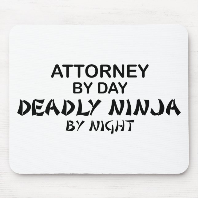 Mousepad Advogado Ninja mortal em a noite (Frente)