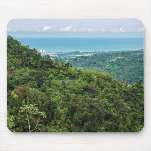 Mousepad Aéreo de Porto Rico costeiro em el yunque