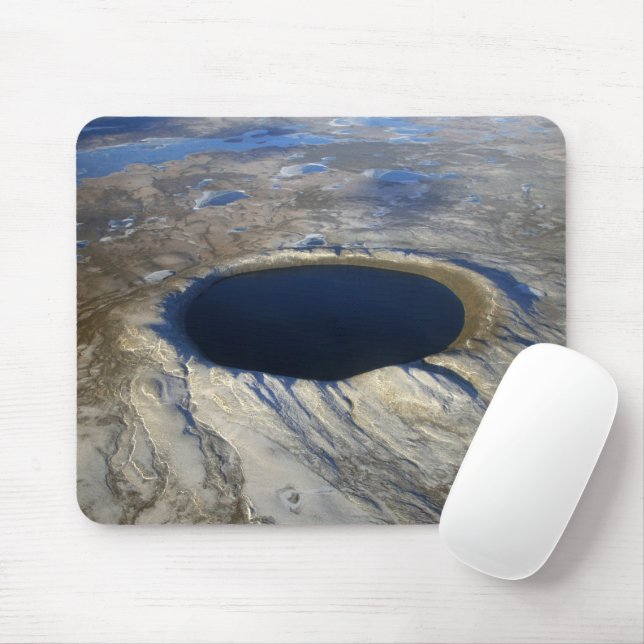 Mousepad Aerial Pingualuit Cratera, Quebec, Canadá. (Com mouse)