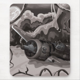 Mousepad Aeronaves de combate à guerra mundial destruídas