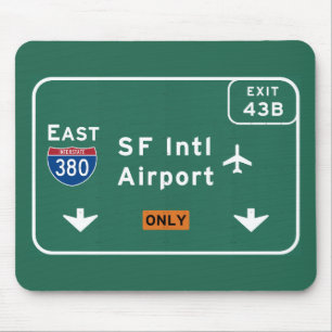 Mousepad Aeroporto I-380 E do SFO de San Francisco CA de um