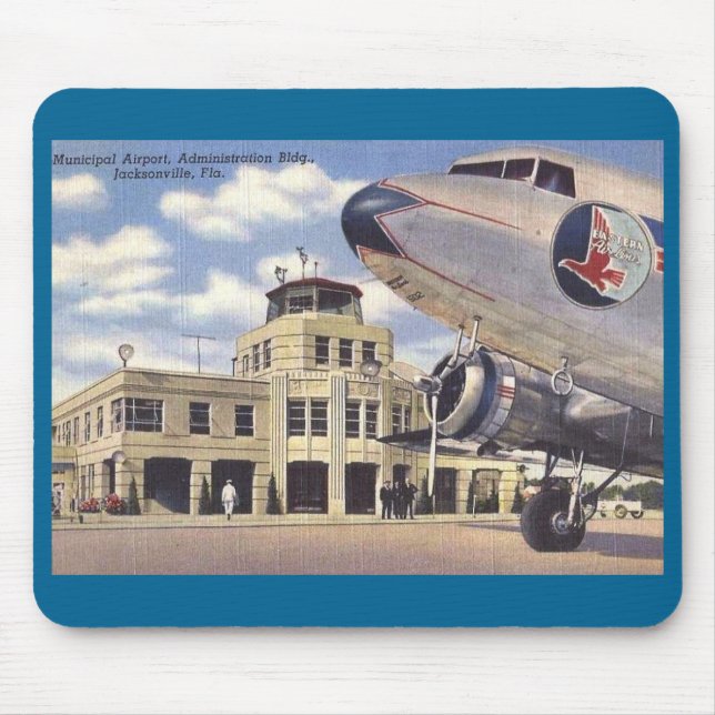 Mousepad Aeroporto, Jacksonville, Florida, Vintage (Frente)