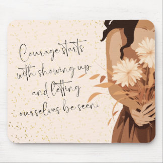 Mousepad Aesthetic Chic Neutral Girl Motivation Quote