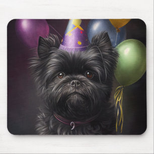 Mousepad Affenpinscher Cachorro Balões de Nascimento