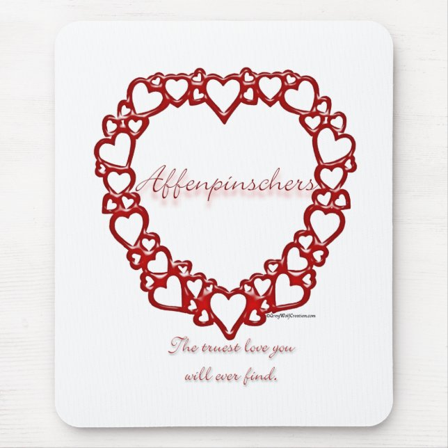 Mousepad Affenpinscher True Love (Frente)