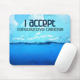Mousepad Afirmação de Motivação "Crítica Construtiva"