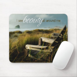 Mousepad Afirmação de Motivação "Eu vejo beleza"