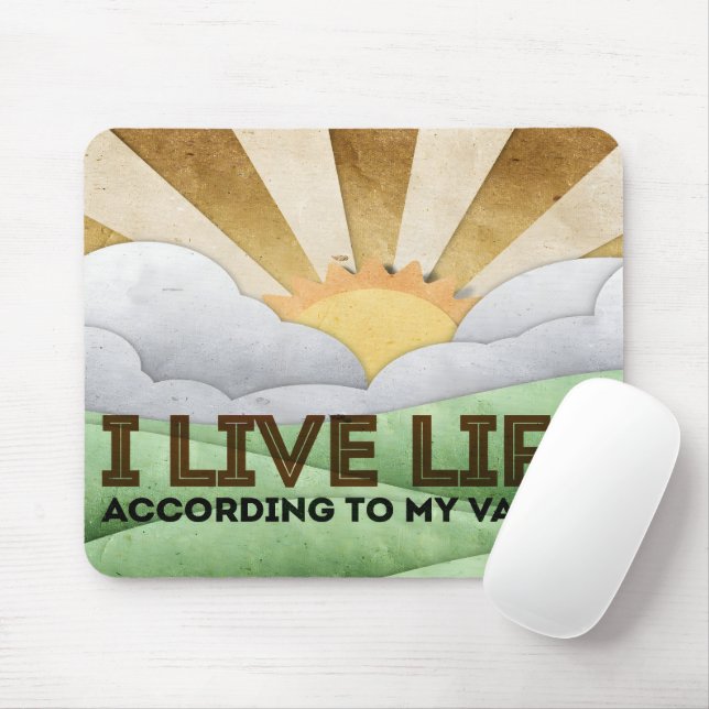 Mousepad Afirmação de Motivação "Meus Valores" (Com mouse)