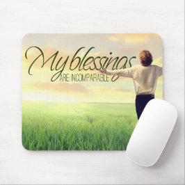 Mousepad Afirmação de Motivação "Minhas bênçãos"