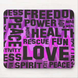 Mousepad afirmações em preto - sinus rosa