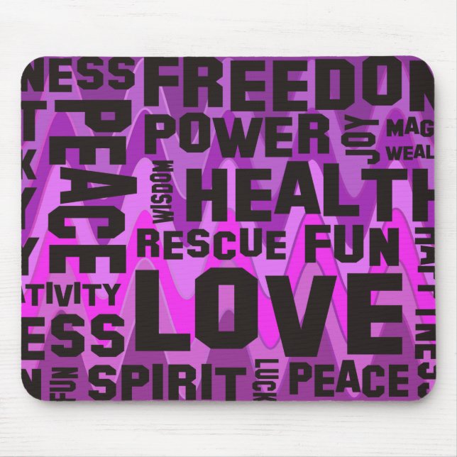 Mousepad afirmações em preto - sinus rosa (Frente)