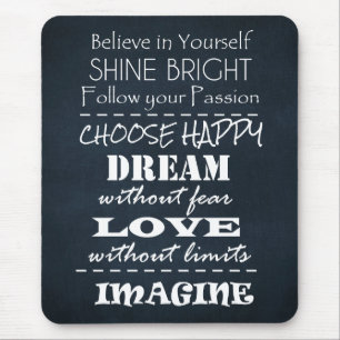 Mousepad Afirmações inspiradores das citações