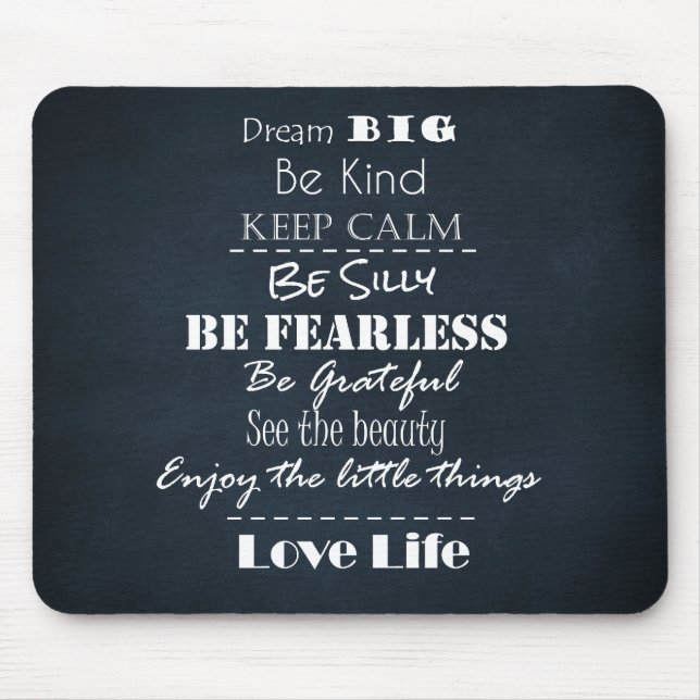 Mousepad Afirmações positivas de atitude (Frente)