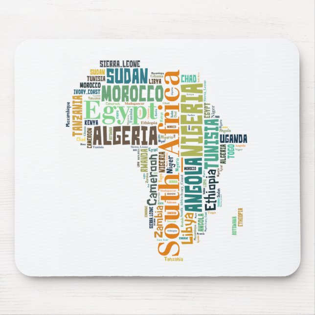 Mousepad África - Arte Word (Frente)