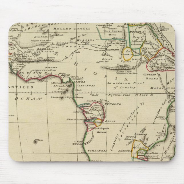 Mousepad África com limites delineados (Frente)