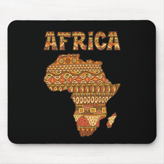 Mousepad África Mapeia África Giftvintage África Negra-Amer (Frente)