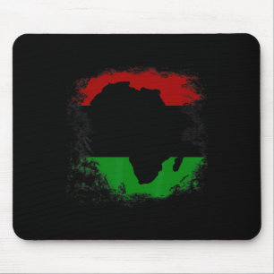 Mousepad África Sinalizador Africano Continente Mapa Pan-áf