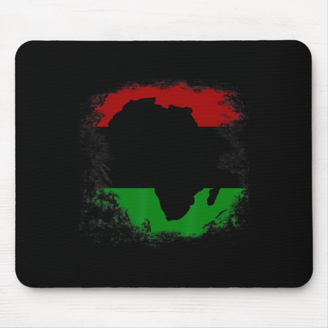 Mousepad África Sinalizador Africano Continente Mapa Pan-áf (Frente)