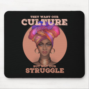 Mousepad África: T para Mulheres História Negra Cultura