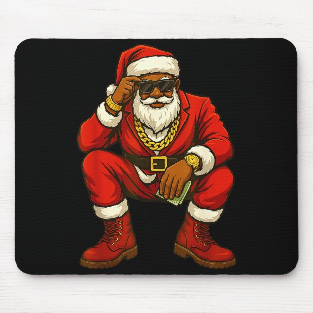Mousepad African American Christmas Funny African American  (Frente)