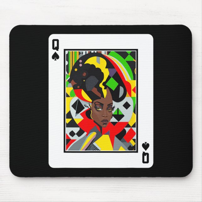 Mousepad African Queen Card Melanin Black Pride Blm Junetee (Frente)