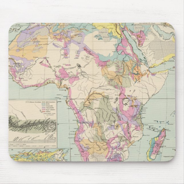 Mousepad Afrika - Mapa Atlas da África (Frente)