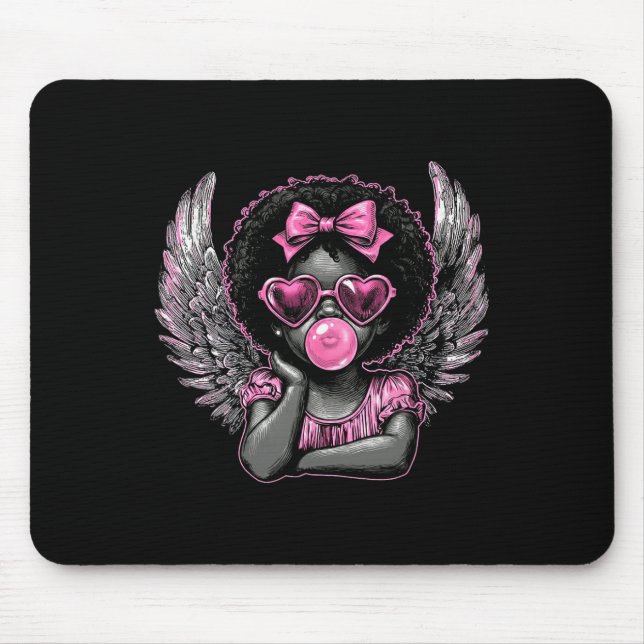 Mousepad Afro Cupid With Sungles Blowing Bubble Gum Valenti (Frente)