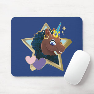Mousepad Afro Unicorn Magical Star