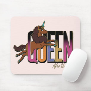 Mousepad Afro Unicorn Queen Design