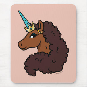 Mousepad Afro Unicorn   Único