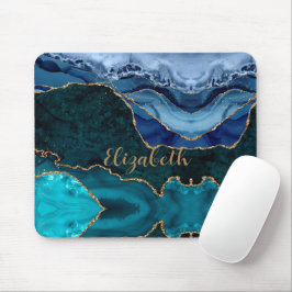 Mousepad Ágata Lux Pavão & Dourado Personalizado