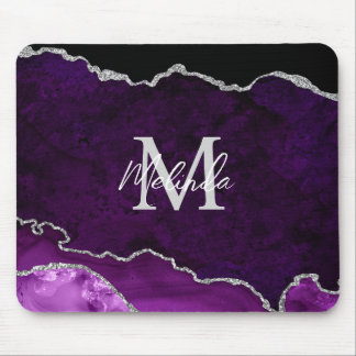 Mousepad Ágata Marmore Purple e Prata