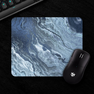 Mousepad Agato Azul Cristalizado   Pedra Derramada Marmoriz