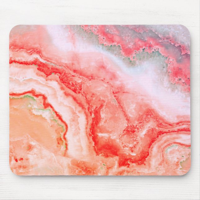 Mousepad Agato Mineral Blush Rosa Dourado Luxo (Frente)