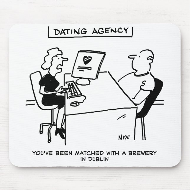 Mousepad Agência de namorando combina Beer Drinker com uma  (Frente)