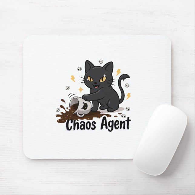 Mousepad Agente do Caos Gato Preto (Com mouse)
