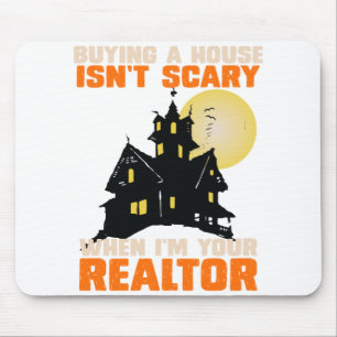 Mousepad Agente Imobiliário do Realtor Halloween e Funny do