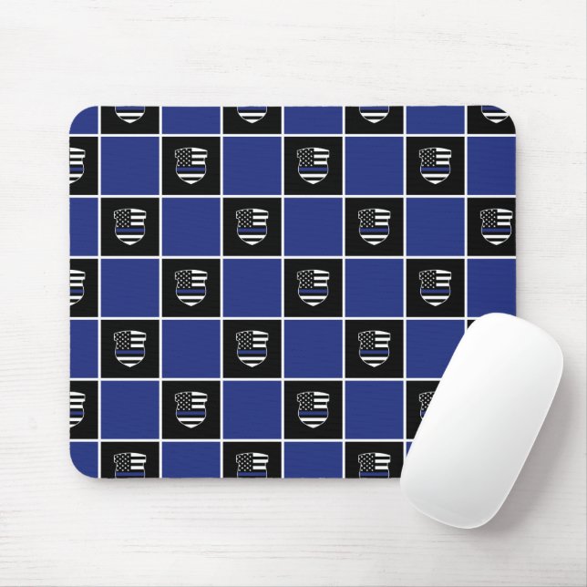 Mousepad Agente Policial de Chic - Padrão de Crachá de Linh (Com mouse)