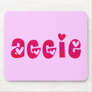 Mousepad Aggie nos corações