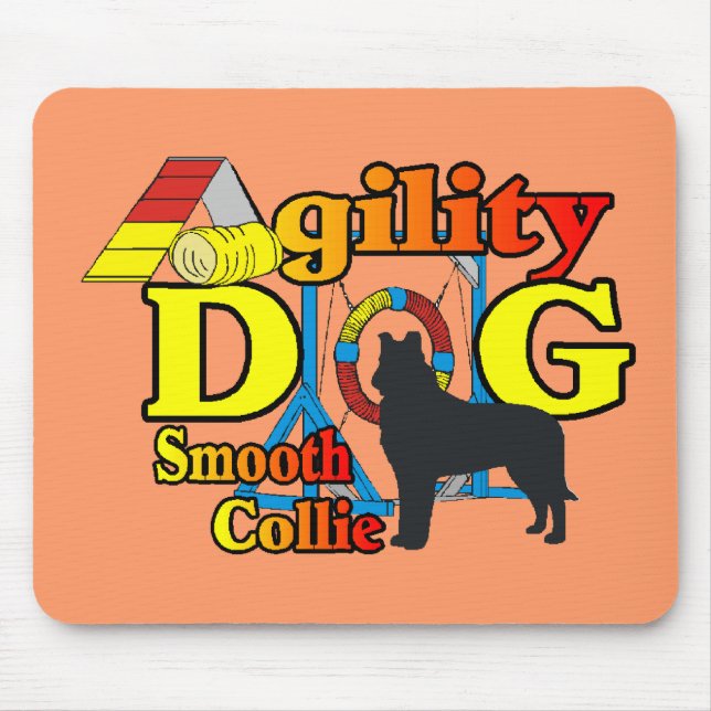 Mousepad agilidade de collie suave camisa presentes (Frente)
