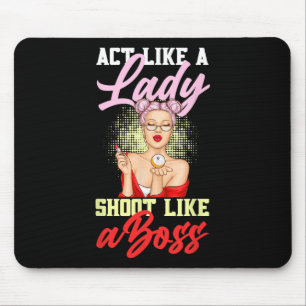 Mousepad Agir Como Uma Dama Atirada Como Um Biliard De Jogo