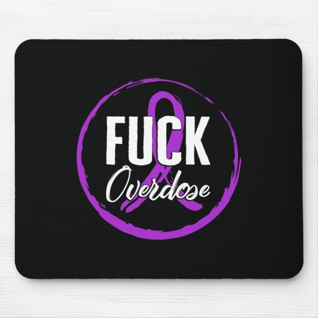 Mousepad Agosto de conscientização sobre overdose de drogas (Frente)